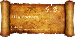 Illy Barbara névjegykártya
